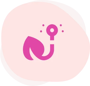 A pink icon with an animal and a key.